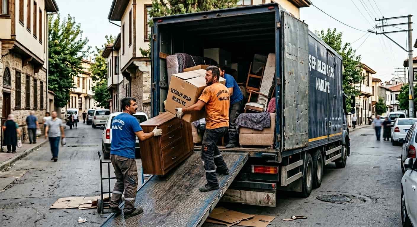 Parça Eşya Taşıma - Ahsap mobilyalarin kamyon kasasina alinmasi