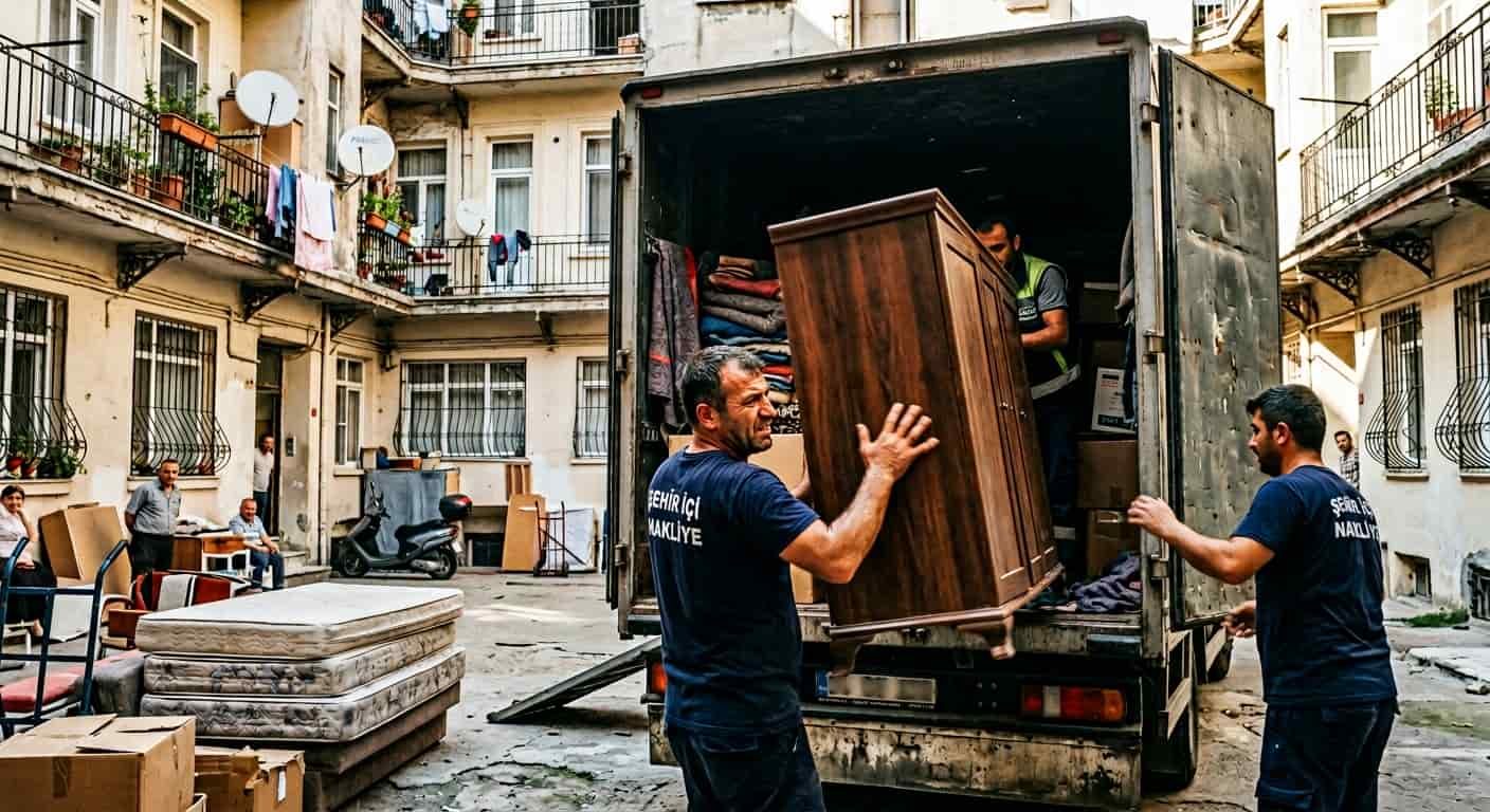Parça Eşya Taşıma - Ahsap mobilyalarin kamyon kasasinda istiflenmesi