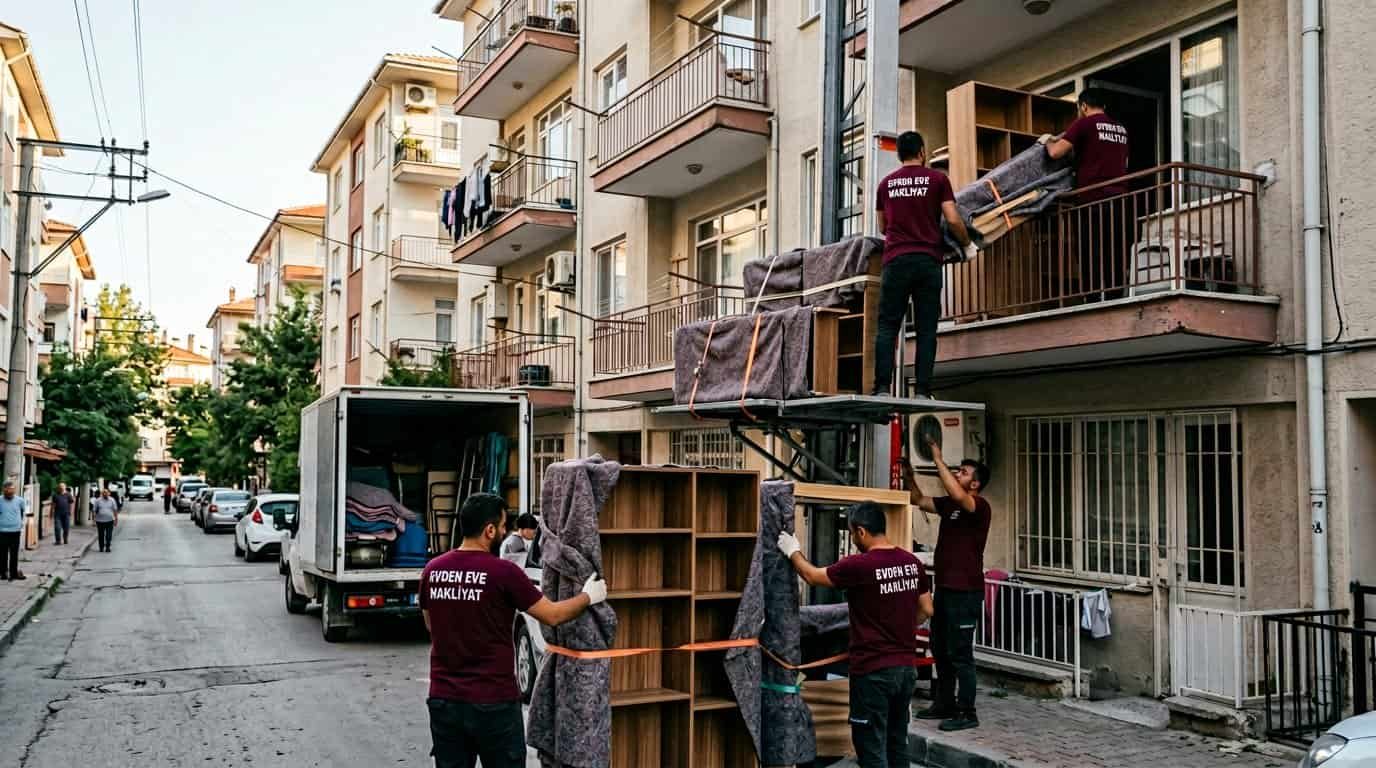 Kamyon ve asansör platformuyla planlı nakliye