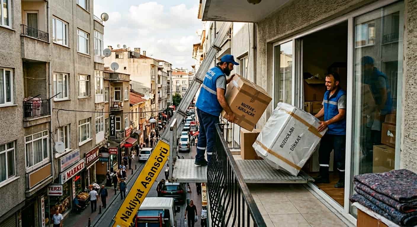 Yüksek Kat Taşıma - Balkon katinda koli ve mobilya teslimi