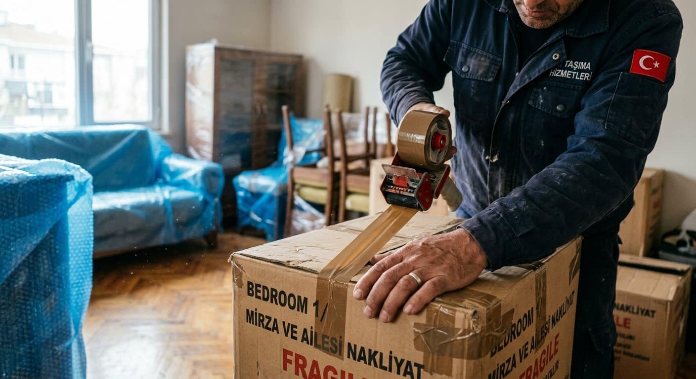 Eşya Paketleme - Berjeri seffaf strecle tamamen sarma